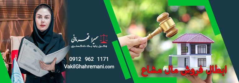 ابطال فروش مال مشاع (فروش مال مشاع چگونه صورت می گیرد؟)